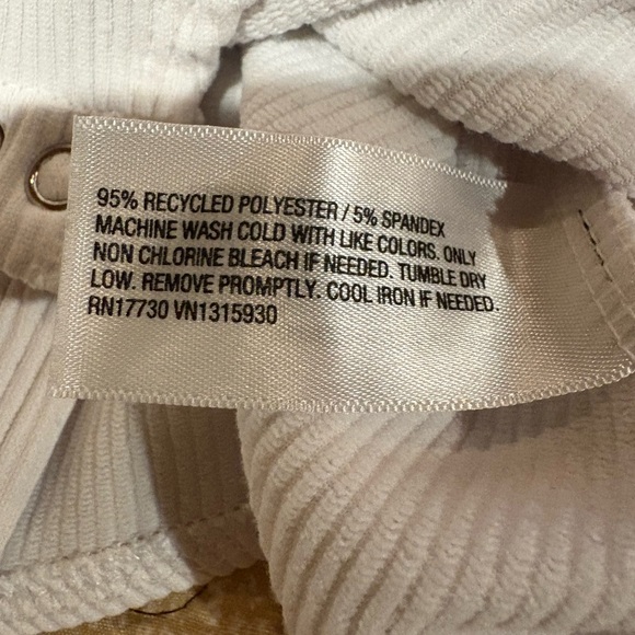 Women's Wild Fable Sleeveless Ribbed thong 
Bodysuit White size L - Picture 4 of 7